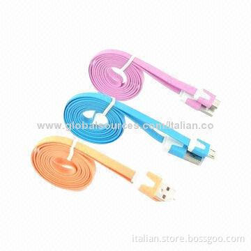 2014 Hot Selling Sync and Charge Micro USB Flat Cables, High-speed Transfer Rate